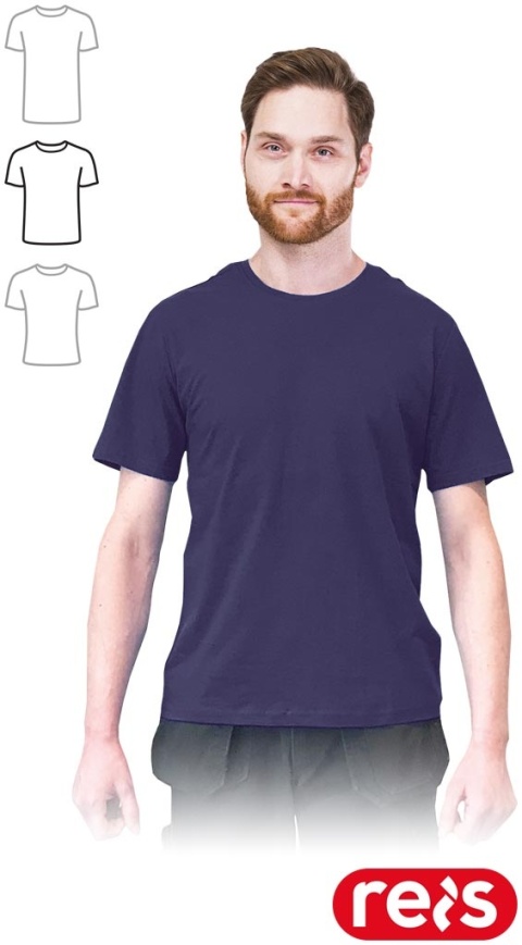 T-SHIRT MĘSKI STANDARDOWY KRÓJ TSR-REGU GRANATOWY