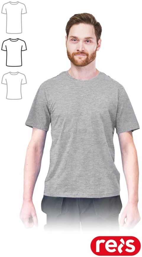 T-SHIRT MĘSKI STANDARDOWY KRÓJ TSR-REGU CIEMNOSZARY