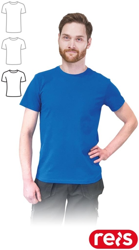 T-SHIRT MĘSKI DOPASOWANY TSR-SLIM NIEBIESKI