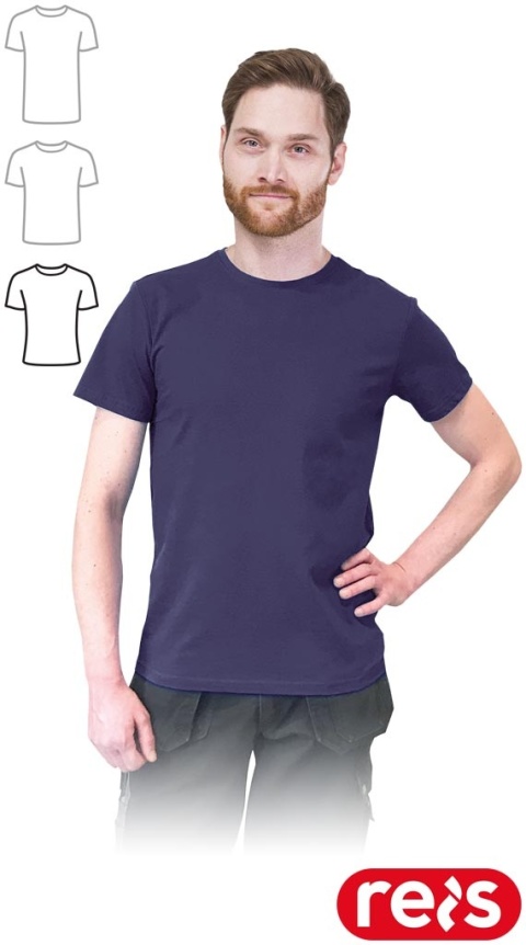 T-SHIRT MĘSKI DOPASOWANY TSR-SLIM GRANATOWY