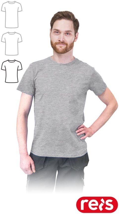 T-SHIRT MĘSKI DOPASOWANY TSR-SLIM CIEMNOSZARY