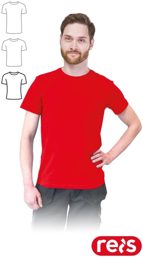 T-SHIRT MĘSKI DOPASOWANY TSR-SLIM CZERWONY