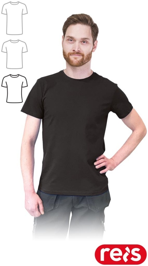 T-SHIRT MĘSKI DOPASOWANY TSR-SLIM CZARNY
