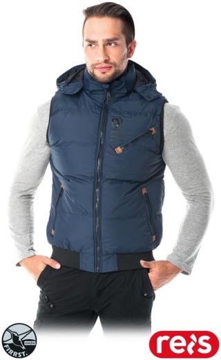 BEZRĘKAWNIK OCHRONNY OCIEPLANY PIKOWANY SCORPION GRANATOWY