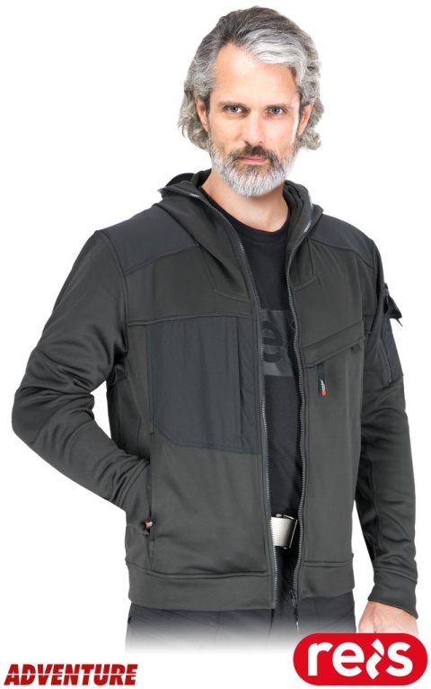 BLUZA OCHRONNA DRESOWA STUNT, KIESZENIE, ŚCIĄGACZ, CZARNA