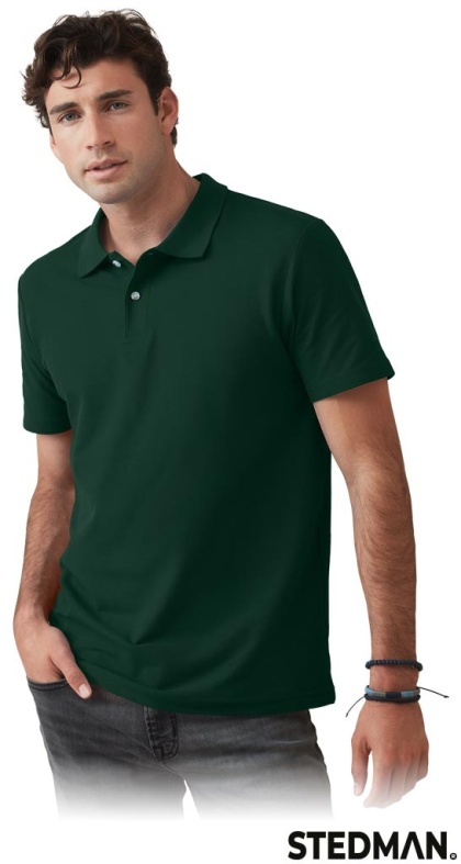 POLO MĘSKIE ST3000 BUTELKOWA ZIELEŃ