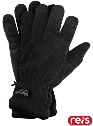 RĘKAWICE OCHRONNE OCIEPLANE RTHINSULPOL POLAR WKŁADKA THINSULATE CZARNE