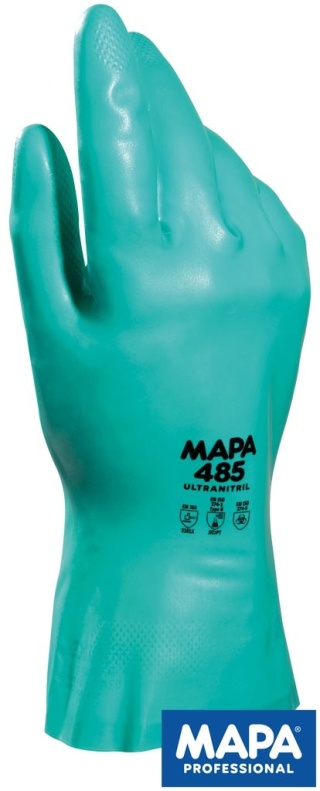 RĘKAWICE OCHRONNE ULTRANITRIL FLOKOWANE OCHRONA PRZED PESTYCYDAMI ZIELONE