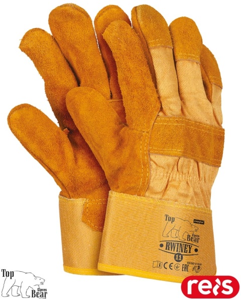 RĘKAWICE OCHRONNE RWINEYSKÓRA BYDLĘCA, WKŁAD THINSULATE 6par