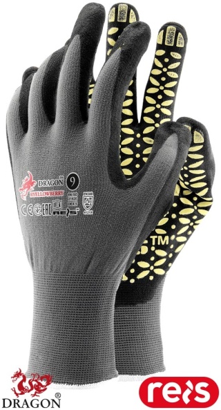 RĘKAWICE OCHRONNE RYELLOWBERRY CIEŃKA POWŁOKA SPIENIONEGO NITRYLU 12PAR