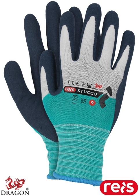 RĘKAWICE OCHRONNE STUCCO LATEKS SAND FISH, FIRMY TRANSPORTOWE, BUDOWLANKA 12PAR