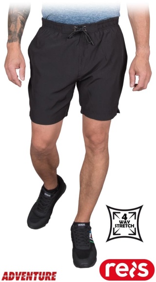 SPODNIE OCHRONNE DO PASA - KRÓTKIE SKV CZARNE STRETCH