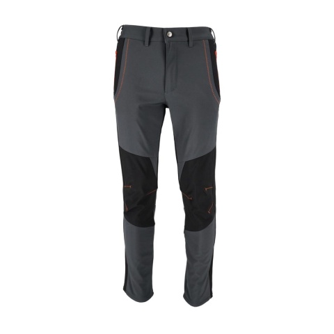 SPODNIE OCHRONNE DO PASA SLENDER MĘSKIE SOFTSHELL STRETCH SZARO-CZARNE