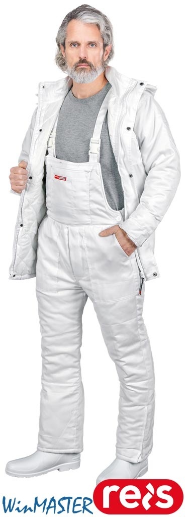 SPODNIE OCHRONNE OGRODNICZKI OCIEPLANE WINMASTER BIAŁE