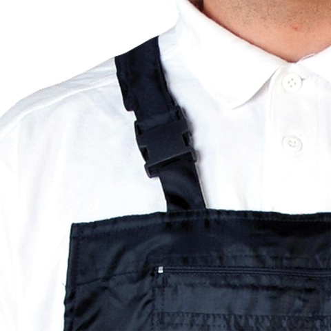 SPODNIE OCHRONNE OGRODNICZKI OCIEPLANE WINTER ODBLASKOWE PASY NA NOGAWCE, GRANATOWE