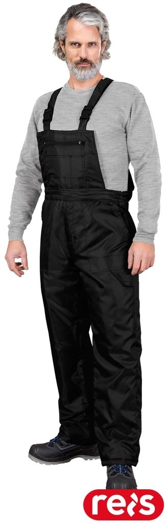 SPODNIE OCHRONNE OGRODNICZKI OCIEPLANE WINTER CZARNE