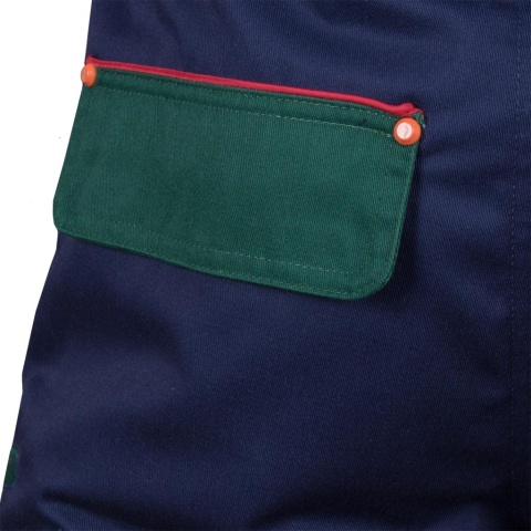 SPODNIE OCHRONNE OGRODNICZKI FOREST GRANATOWO-ZIELONE