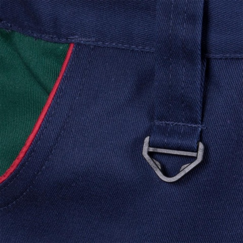 SPODNIE OCHRONNE OGRODNICZKI FOREST GRANATOWO-CIEMNOCZERWONE