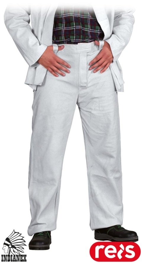 SPODNIE OCHRONNE DLA SPAWACZY SKÓRA BYDLĘCA DWOINA