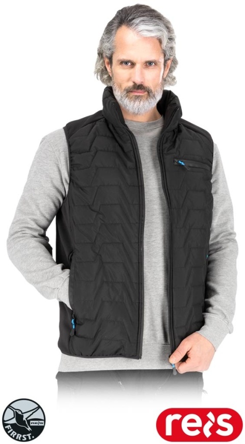 BEZRĘKAWNIK OCHRONNY OCIEPLANY RENDER CZARNY