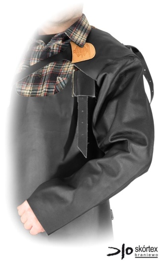 RĘKAW LEWY OCHRONNY SKÓRZANY DLA SPAWACZY SKÓRA BYDLĘCA LICOWA