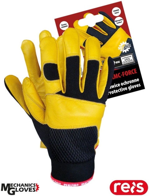 RĘKAWICE OCHRONNE FORCE SKÓRA KOZIA DLA MECHANIKÓW