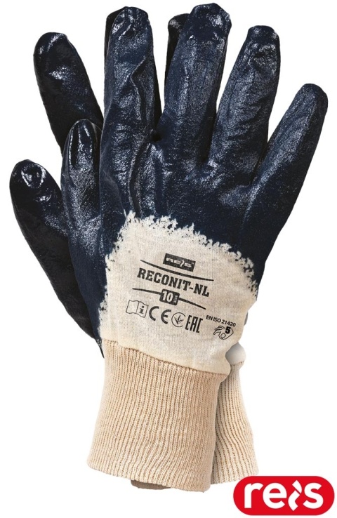 RĘKAWICE OCHRONNE RECONIT-NL DLA MECHANIKÓW, ODPORNE NA SMARY I OLEJE, 12 PAR