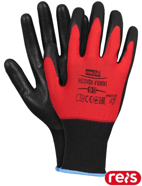 RĘKAWICE OCHRONNE REDVOX-FOMNI SPIENIONY NITRYL 12par