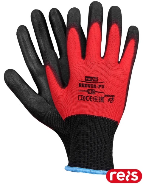 RĘKAWICE OCHRONNE REDVOX-PU POLIURETAN 12par