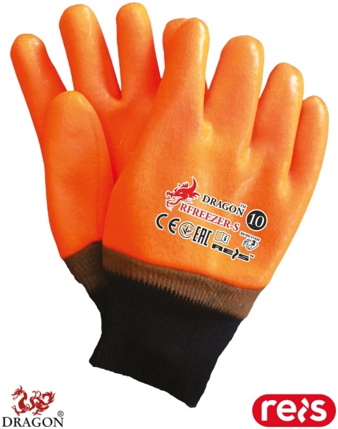 RĘKAWICE OCHRONNE RFREEZER-S OCIEPLANE FLANELĄ, GĄBKĄ