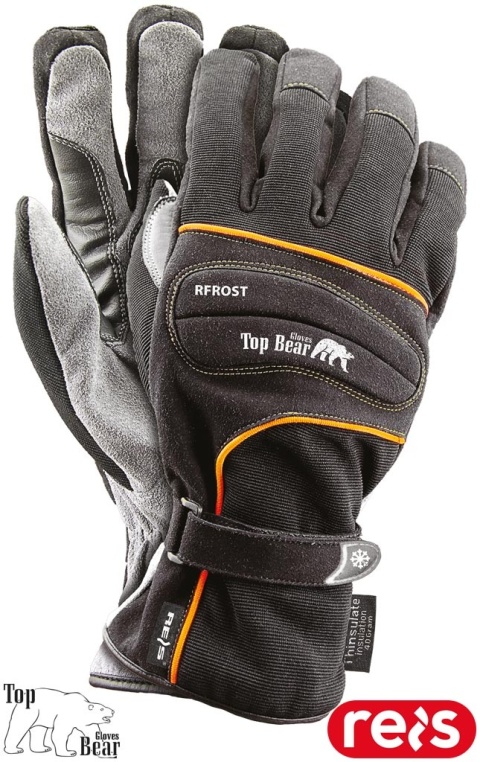RĘKAWICE OCHRONNE RFROST OCIEPLANE, POLAR ZIMOWE ZAPINANE NA RZEP