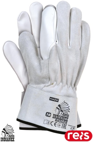 RĘKAWICE OCHRONNE RHIGER SKÓRA BYDLĘCA DWOINA, SKÓRA KOZIA LICOWA 6PAR