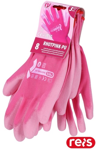RĘKAWICE OCHRONNE RHOTPINK-PU 3PARY DLA KOBIET MANUALNE