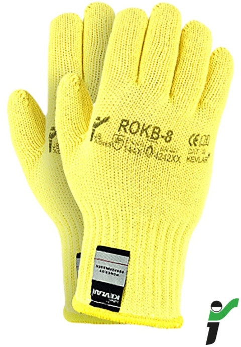 RĘKAWICE OCHRONNE RJ-KEVBAW KEVLAR ODPORNE NA CIEPŁO KONTAKTOWE
