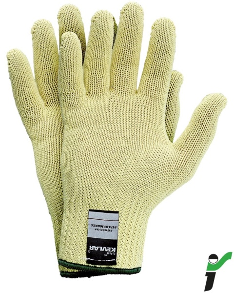RĘKAWICE OCHRONNE RJ-KEVLAR ODPORNE NA PRZECIĘCIA I ROZDARCIA, KEVLAR, WKŁAD 5par