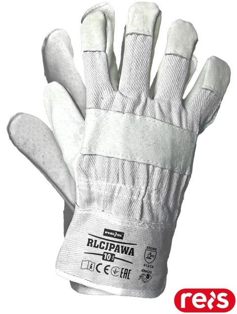 RĘKAWICE OCHRONNE RLCJPAWA SKÓRA ŚWIŃSKA LICOWA POLAR BUDOWA, PRZEMYSŁ CIĘŻKI 12par