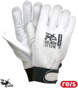 RĘKAWICE OCHRONNE RLCS+VELCRO SKÓRA KOZIA LICOWA, PRACE MECHANICZNE, DLA KIEROWCÓW, KADRY KIEROWNICZEJ