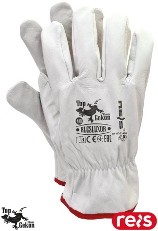 RĘKAWICE OCHRONNE RLCSLUXOR SKÓRA BYDLĘCA, BUDOWA, PRACE MECHANICZNE, PRZEMYSŁ CIĘŻKI