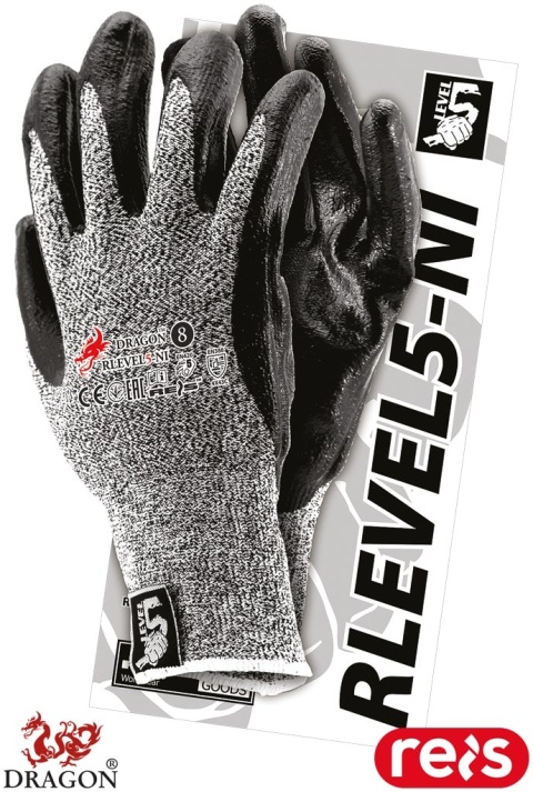 RĘKAWICE OCHRONNE RLEVEL5-NI ODPORNOŚĆ NA PRZECIĘCIA, ŚCIERANIE, ROZERWANIE DO PRACY ZE SZKŁEM, BLACHAMI
