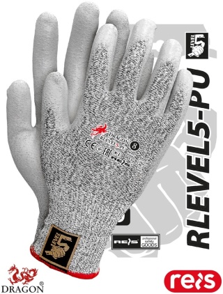 RĘKAWICE OCHRONNE RLEVEL5-PU ODPORNOŚĆ NA PRZECIĘCIA I ŚCIERANIE DO PRACY ZE SZKŁEM, BLACHAMI