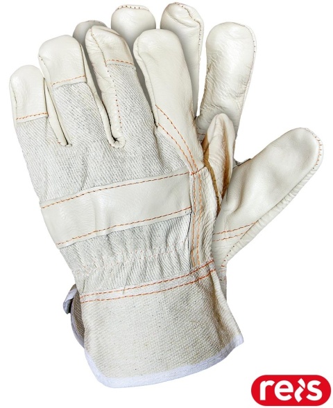 RĘKAWICE OCHRONNE RLJ SKÓRA BYDLĘCA 12par BUDOWA, PRZEMSYŁ