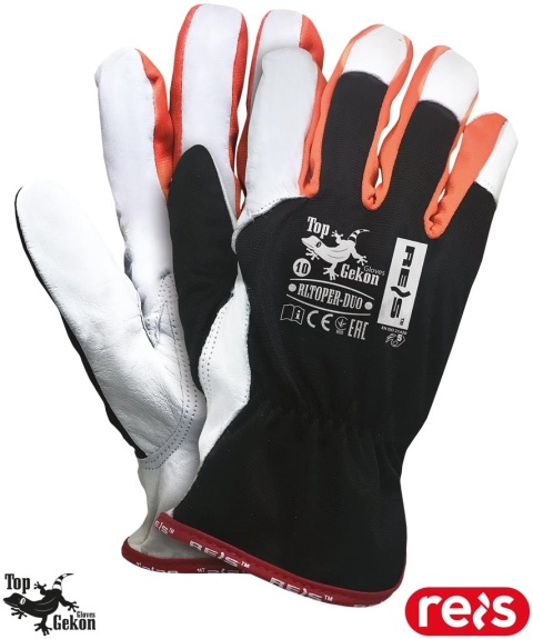 RĘKAWICE OCHRONNE RLTOPER-DUO SKÓRA KOZIA DLA KIEROWCÓW, PRACE MECHANICZNE
