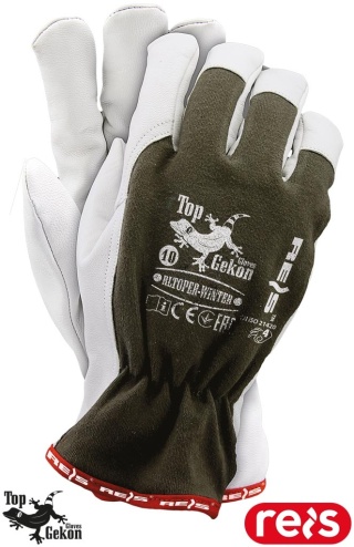 RĘKAWICE OCHRONNE RLTOPER-WINTER OCIEPLANE SKÓRA KOZIA DLA KIEROWCÓW