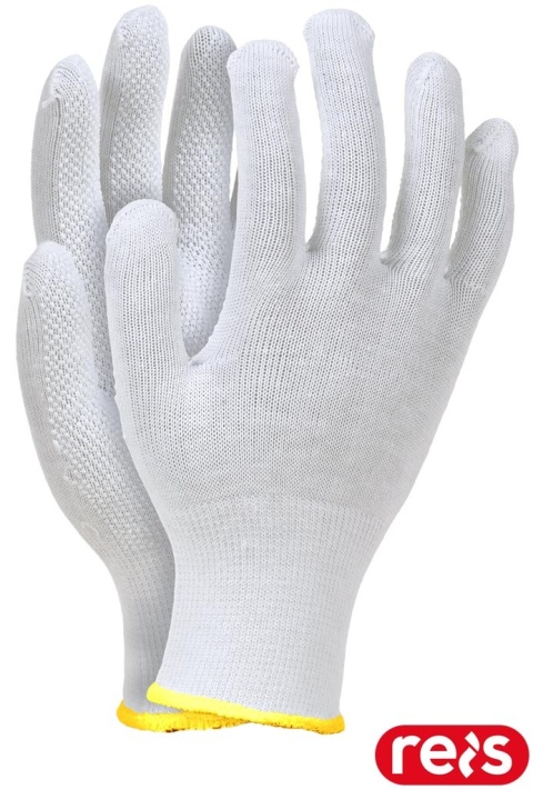 RĘKAWICE OCHRONNE RMICRONCOT GĘSTY SPLOT, MIKRONAKROPIENIE PCV 12par