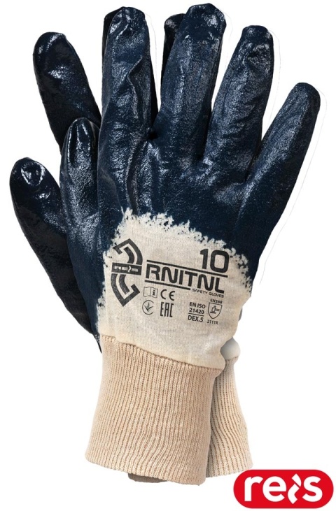 RĘKAWICE OCHRONNE RNITNL DLA MECHANIKÓW ODPORNE NA SMARY I OLEJE, TŁUSZCZE, 12PAR
