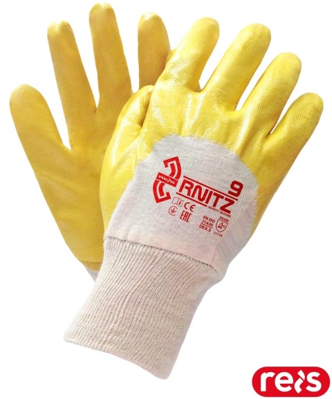 RĘKAWICE OCHRONNE RNITZ ODPORNE NA ŚCIERANIE DLA MECHANIKÓW ODPORNE NA SMARY I OLEJE 12par