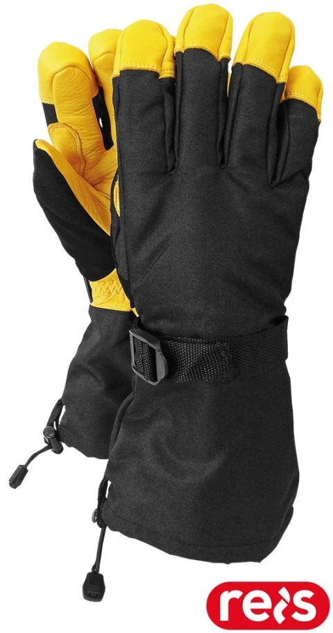 RĘKAWICE OCHRONNE OCIEPLANE RNORWING WODOODPORNE ,SKÓRA JELENIA, POLAR