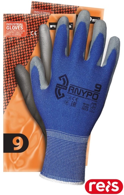 RĘKAWICE OCHRONNE RNYPO FIOLETOWO-SZARE ODPORNE NA ŚCIERANIE I ROZDARCIA, CIENKIE, DO PRAC MECHANICZNYCH NIEBIESKO-SZARE12par