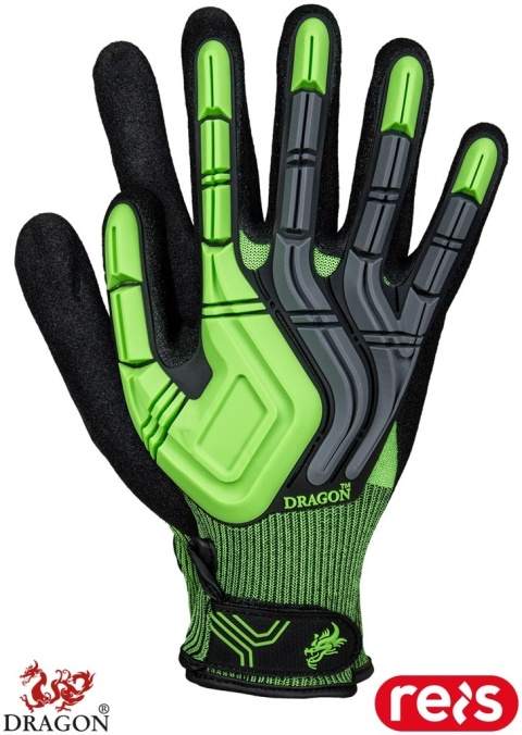 RĘKAWICE OCHRONNE ROBOTIC DO PRAC Z EKRANAMI DOTYKOWYMI ZIELONE