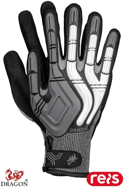 RĘKAWICE OCHRONNE ROBOTIC DO PRAC Z EKRANAMI DOTYKOWYMI SZARO-BIAŁE